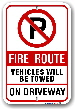 2fr011 fire route sign for the township of uxbridge by-law 2013-184