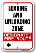 2fr013 designated fire route loading and unloading zone sign for the township of uxbridge by-law 2013-184