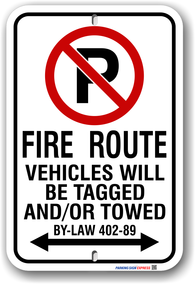 2rfr01 richmond hill fire route sign by-law 402-89