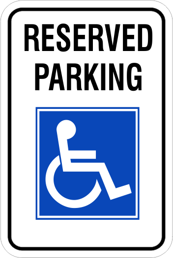 Handicap Reserved Parking Sign aluminum Sign