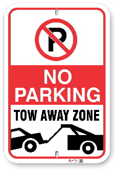 2ta002 no parking tow away zone aluminum sign by all signs co