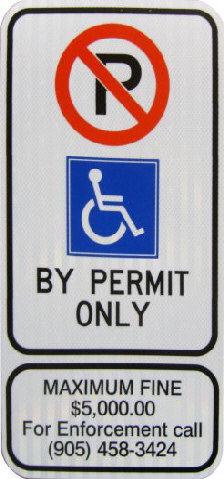 brampton handi cap sign