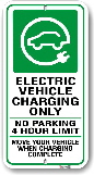 ev003 electric vehicle parking only sign made by all signs co toronto
