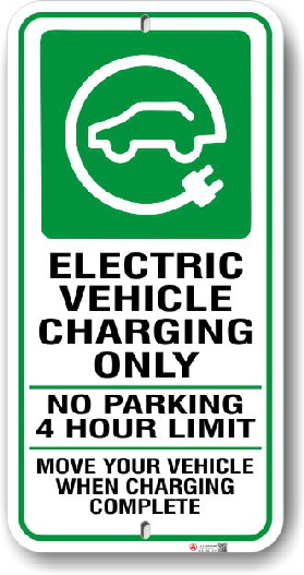 ev003 electric vehicle parking only sign made by all signs co toronto