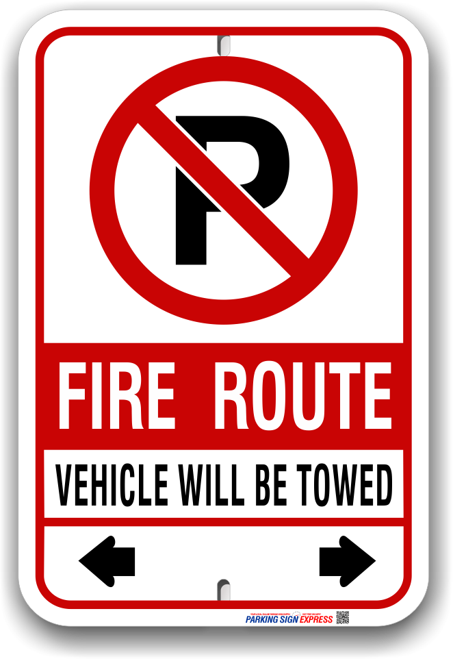 fr-6 fire route sign
