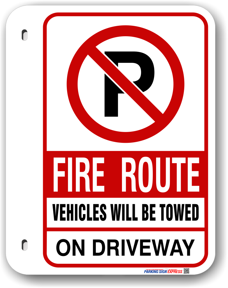 fr-8 fire route sign