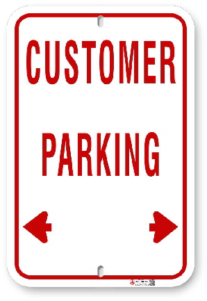 rcp002 customer parking sign made by all signs co